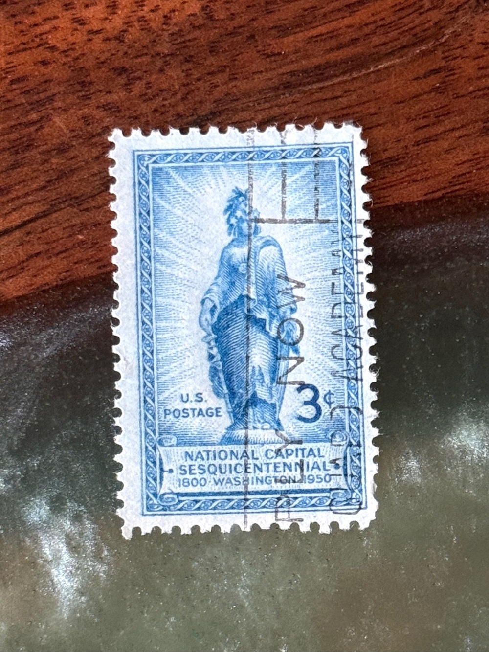 1950 - 3c Vintage U.S. "National Capital Sesquicentennial" Statue Postage Stamp